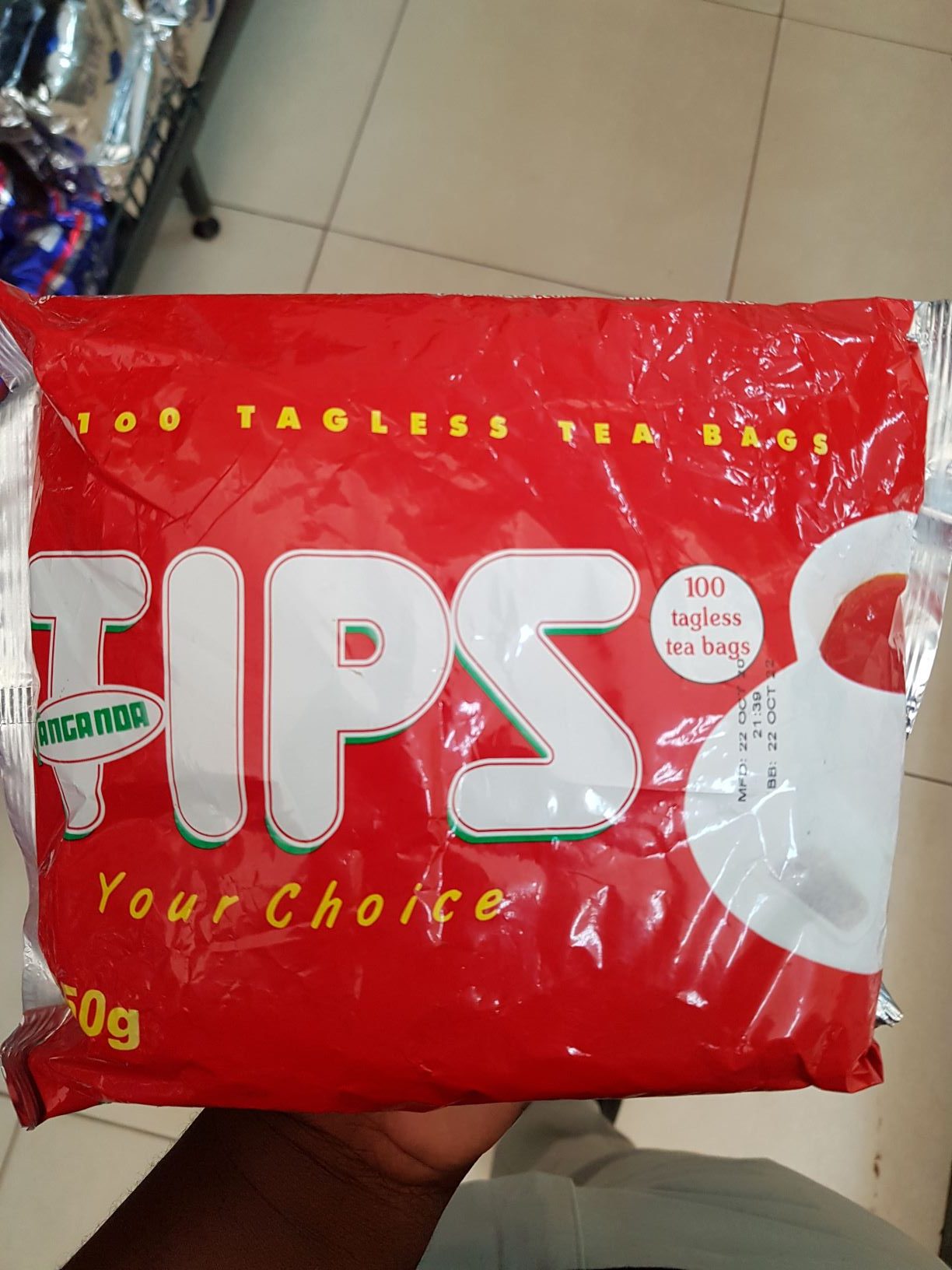 250g tips tea bags pouch Siyatsha Trading